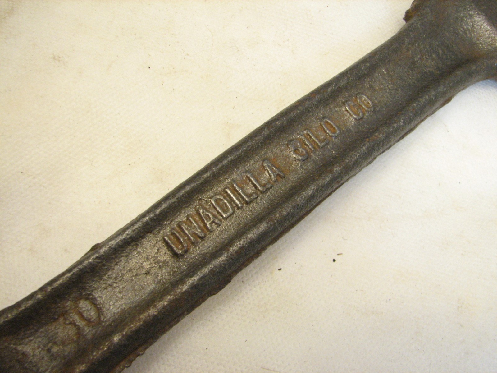 Antique Unadilla Silo Co Cast Iron Tractor Wrench Farm Tool Advertising 1-1/4
