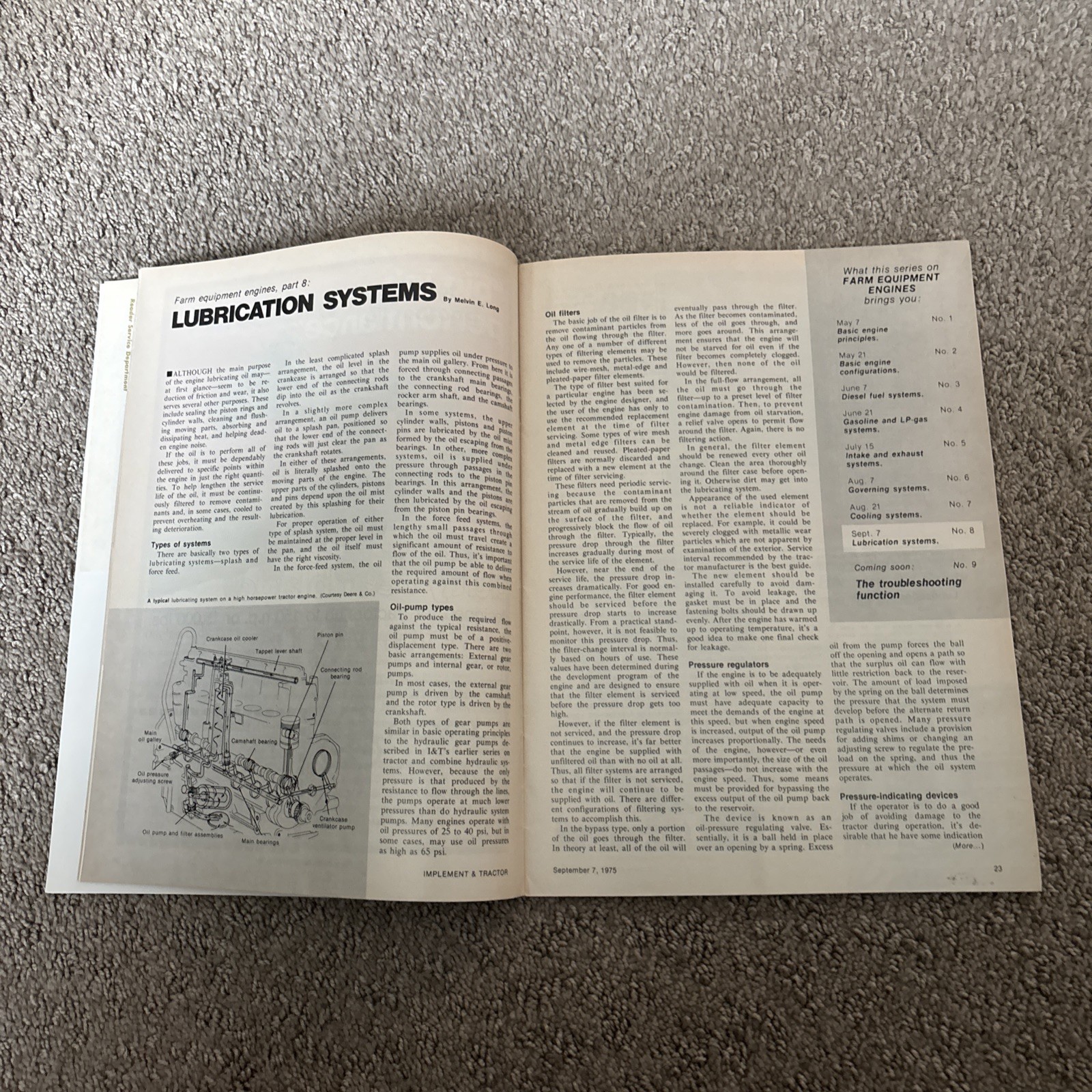 Implement & Tractor Magazine Sept. 7, 1975 Farming Agriculture Vintage Ads JH