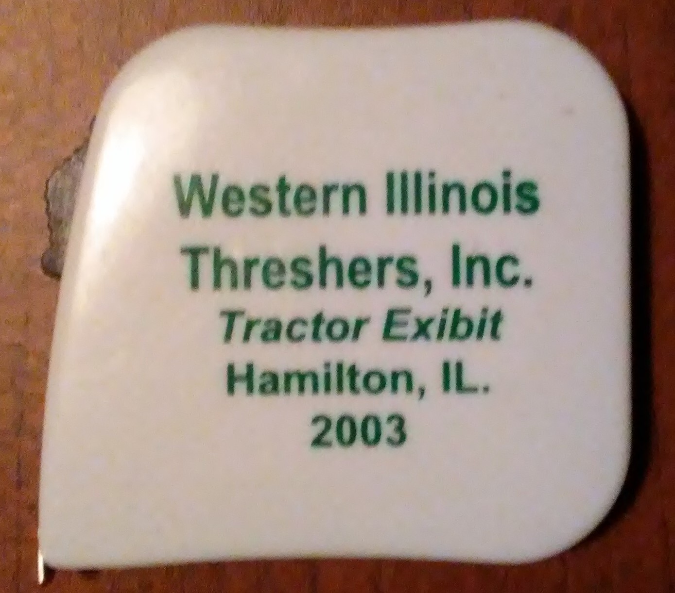 Farming Advertising W.I.U. Threshers Farm Show Collectible Locking Tape Measure