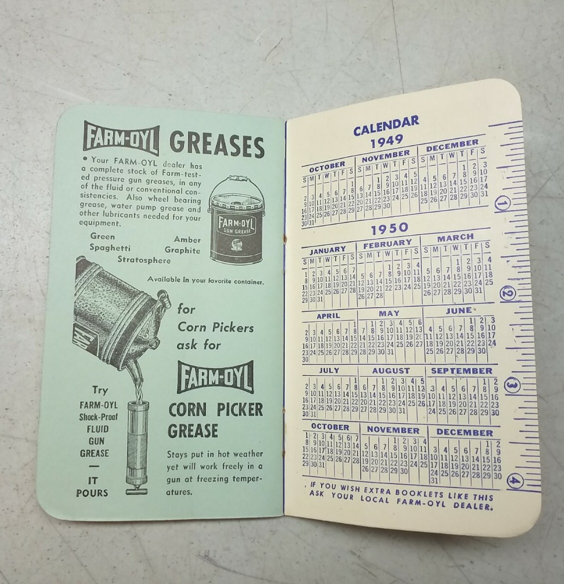 Farm Oyl Memo Book 1949 50 Petroleum Advertising Mondovi Farm Service Wisconsin