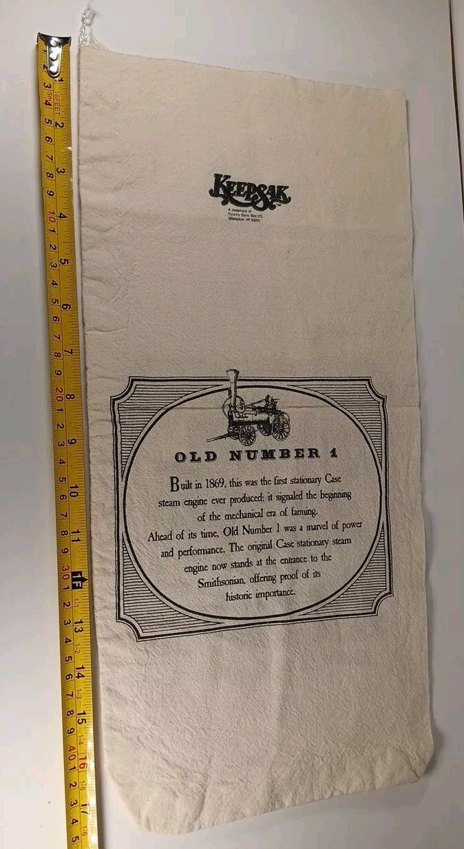 Vintage Keepsak Bag J.I. Case Co. Racine Wis. Old No. 1 Train