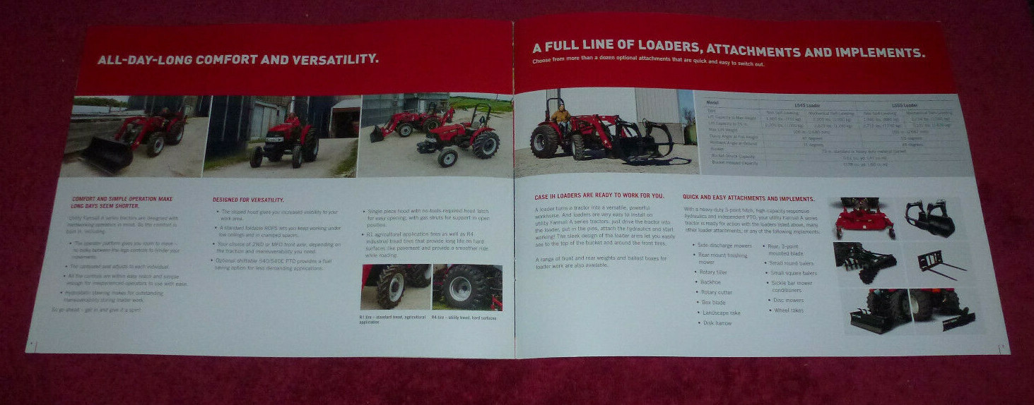 Case III Utility Farmall A Series Tractors Brochure Booklet