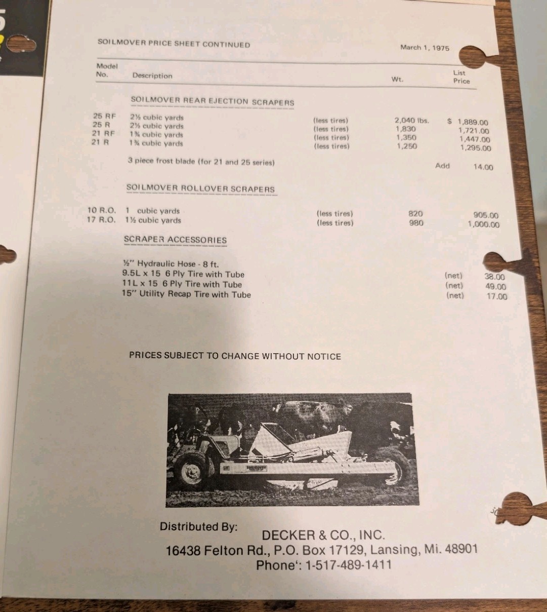 9 Soil Mover Agriculture Implement Advertising Brochures And Price List
