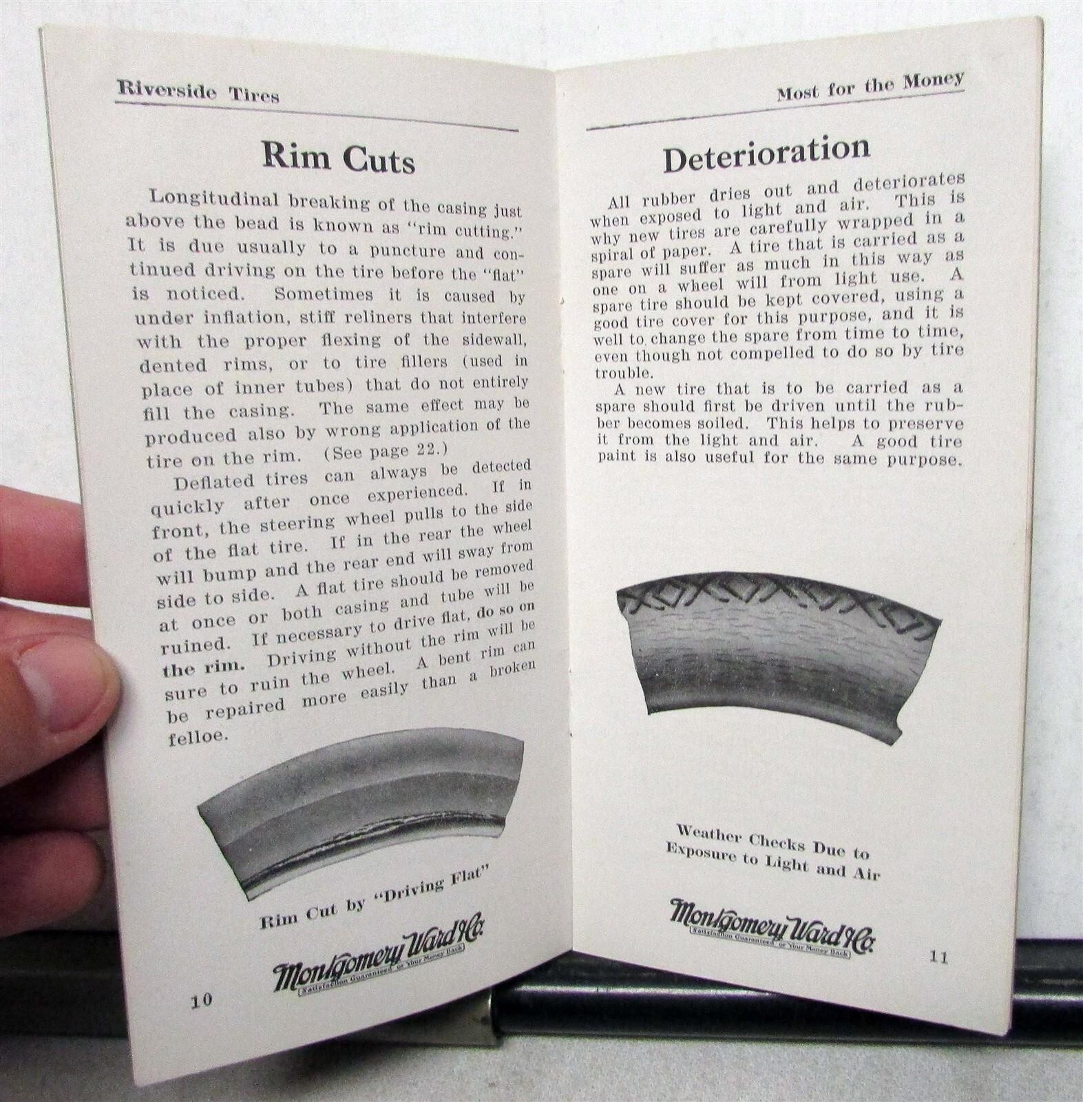 1920s Montgomery Ward Helpful Suggestions Full Mileage From Auto Tires Booklet