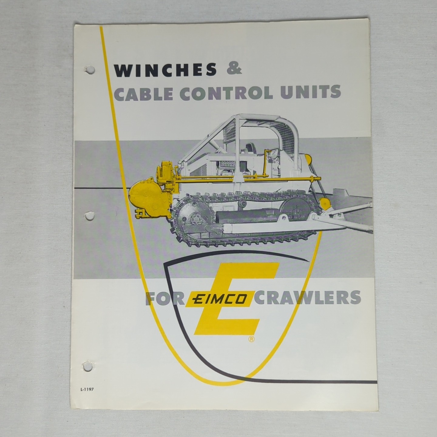 WINCHES & CABLE CONTROL UNITS FOR EIMCO CRAWLERS Brochure 1962