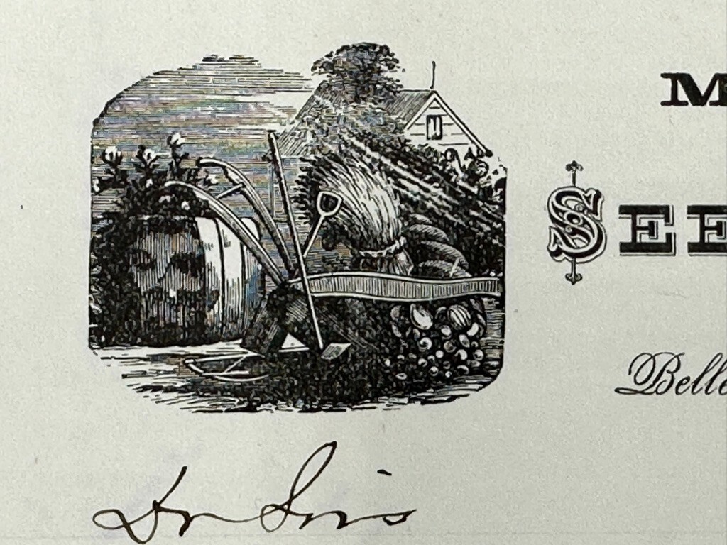 1880 SEED GROWER MD Swan FARM Advertising Letter BELLEVILLE NY