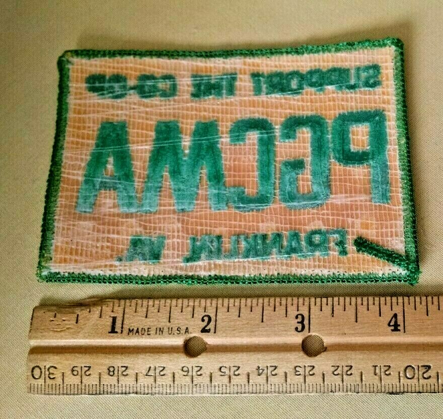 PGCMA PATCH FRANKLIN VA SUPPORT CO-OP PEANUT GROWERS COOPERATIVE YELLOW USED.