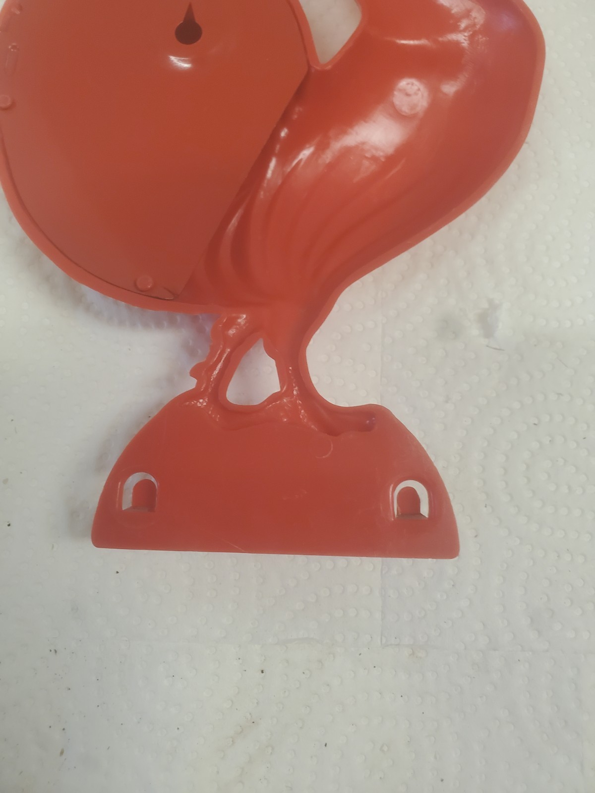 8&Prime; Red Plastic Rooster Spoon Holder Carroll Etchen Trucking Clear Lake Iowa