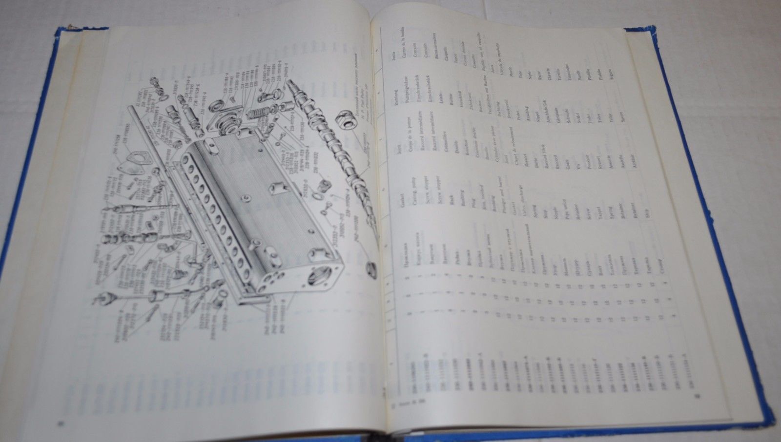 YAMZ 240 Engine Parts Catalog Manual USSR Russian ENG D FR Spain Zapchastexport