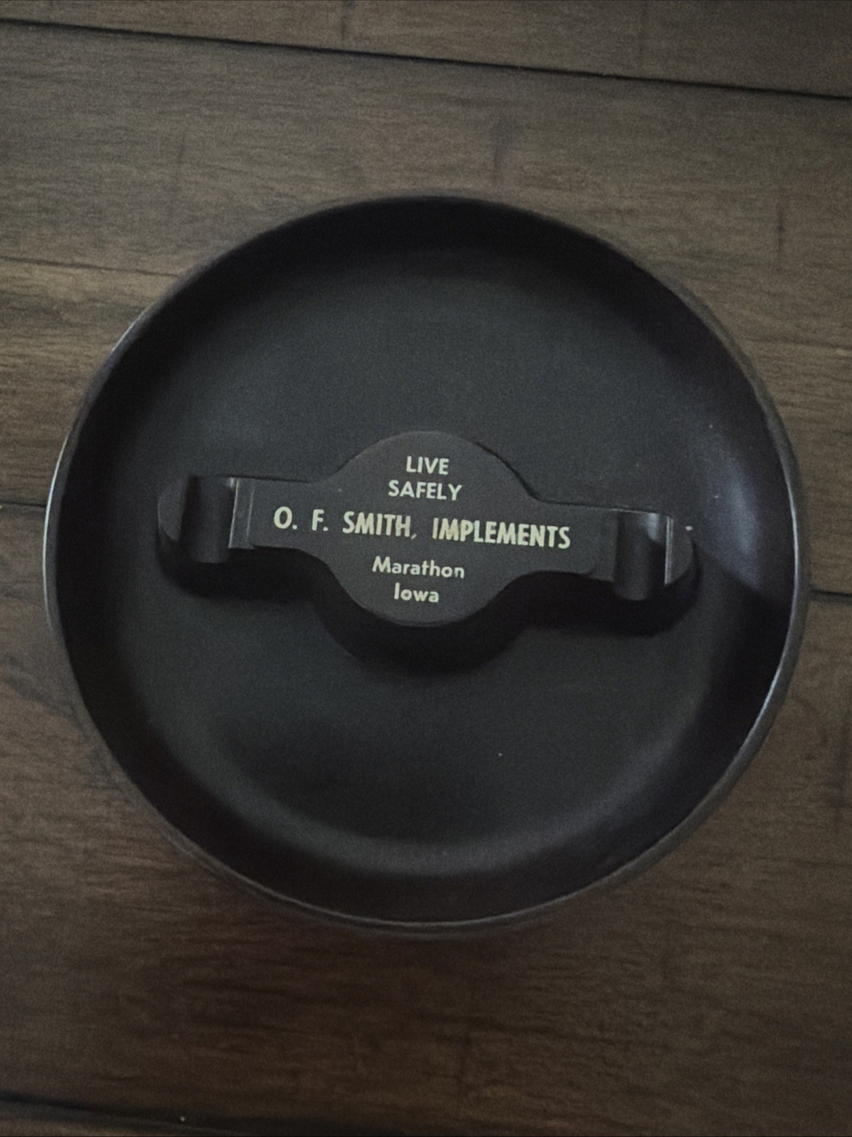 Iowa Marathon OF SMITH IMPLEMENTS Advertise Tobacco Ashtray Tractor Agri Farm IA