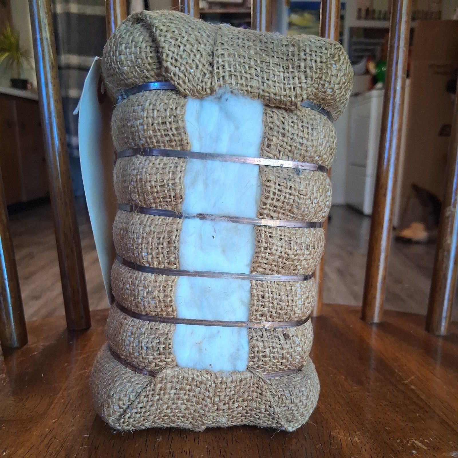 Vintage Cotton Bale Souvenir From Oklahoma – Miniature