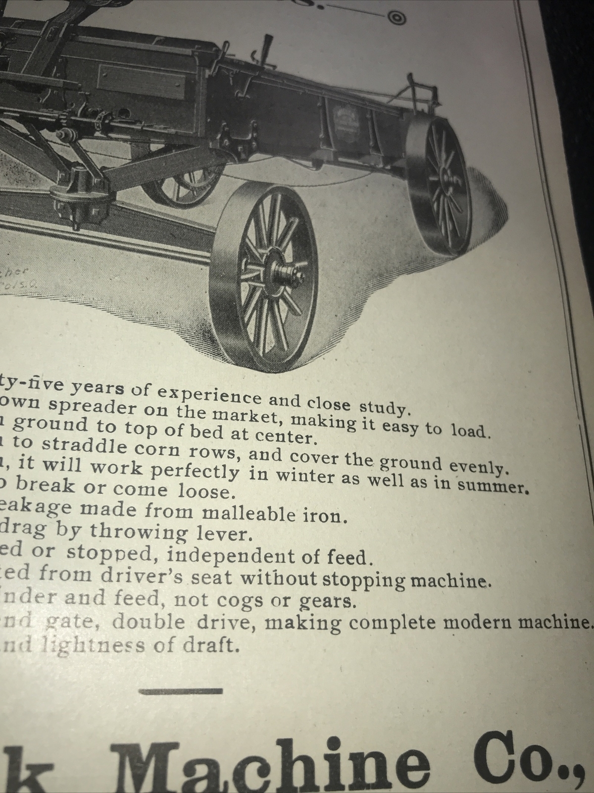 1908 Miller Manure Spreader Farm Advertising – Newark – Ohio