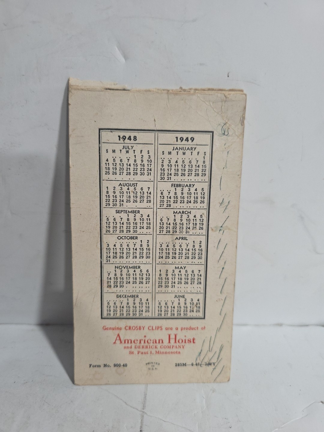 48-49 Pocket Memo Book Crosby Clips MADDOCK & CO., INC. Philadelphia PA