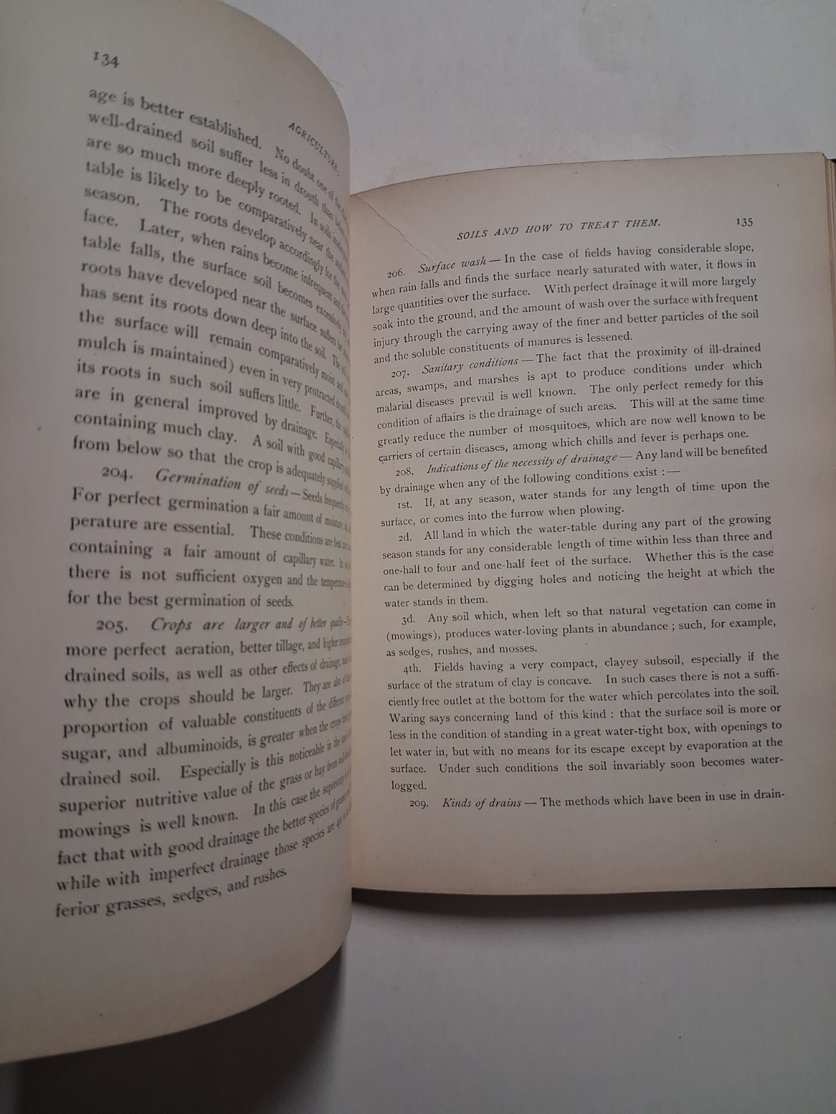 1911 AGRICULTURE Soils Formation TILLAGE DRAINAGE IRRIGATION Brooks