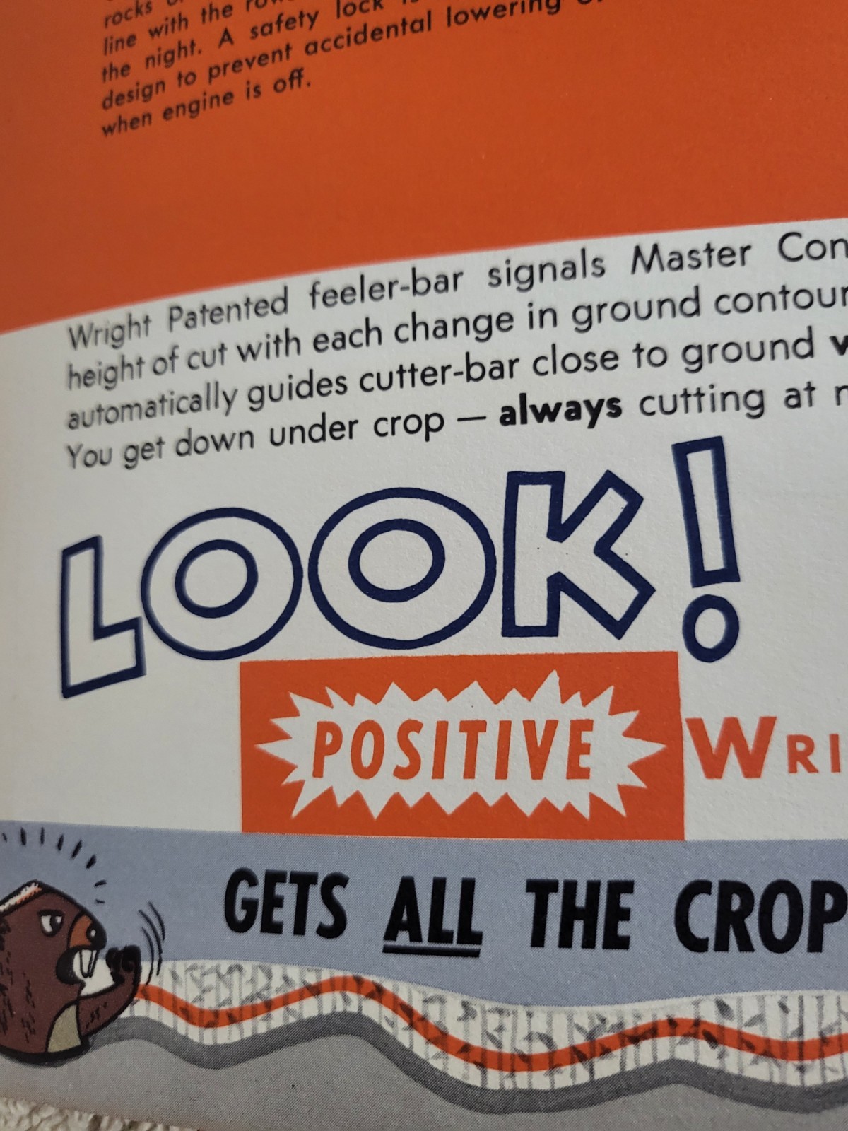 Vintage 1966 Brochure ROPER-WRIGHT HYDRAULIC Combine HEADER CONTROL FARM AG