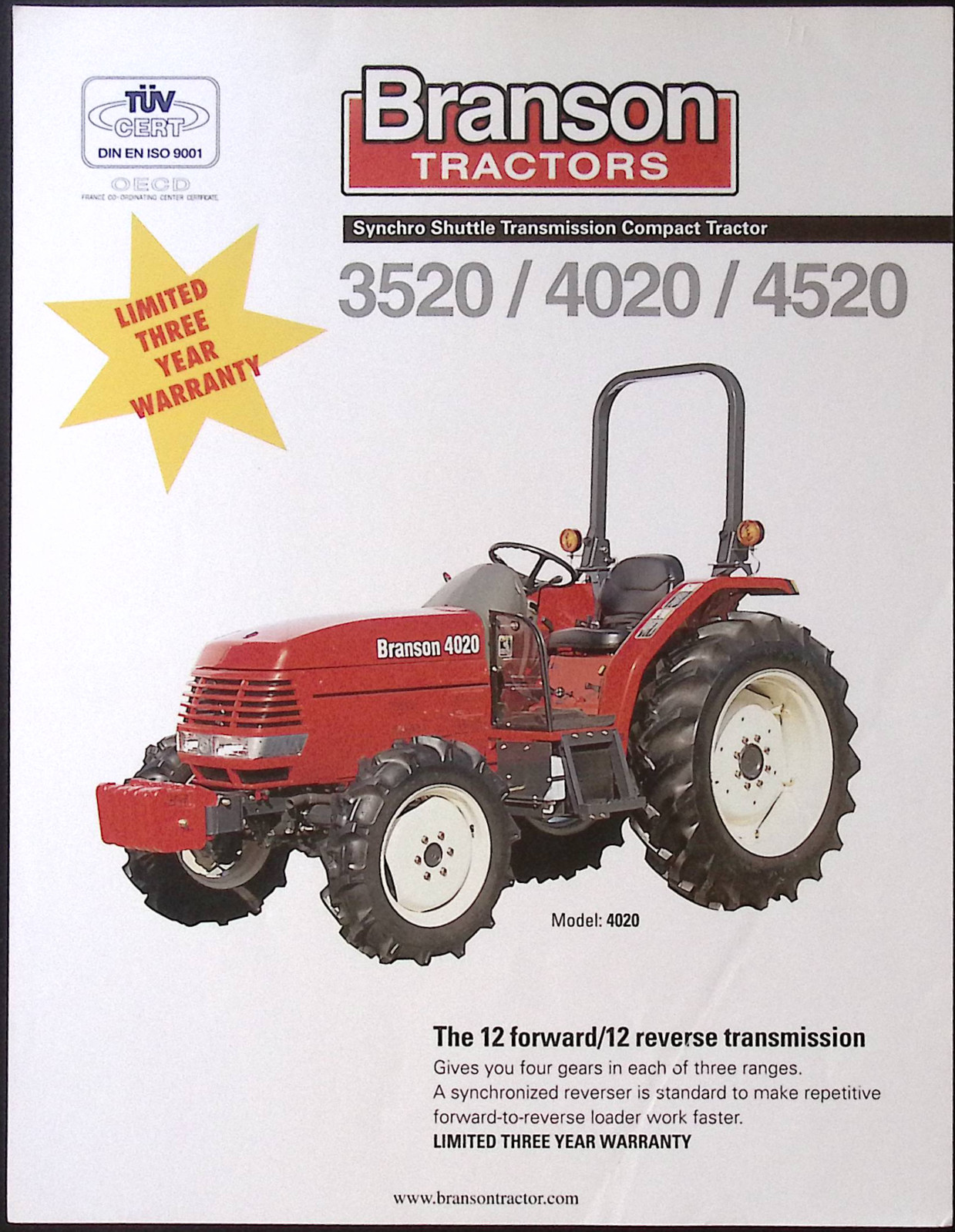 Branson Tractor Next Generation, 6640, 2810, 3510,3520,4020,4520,20 series, comp