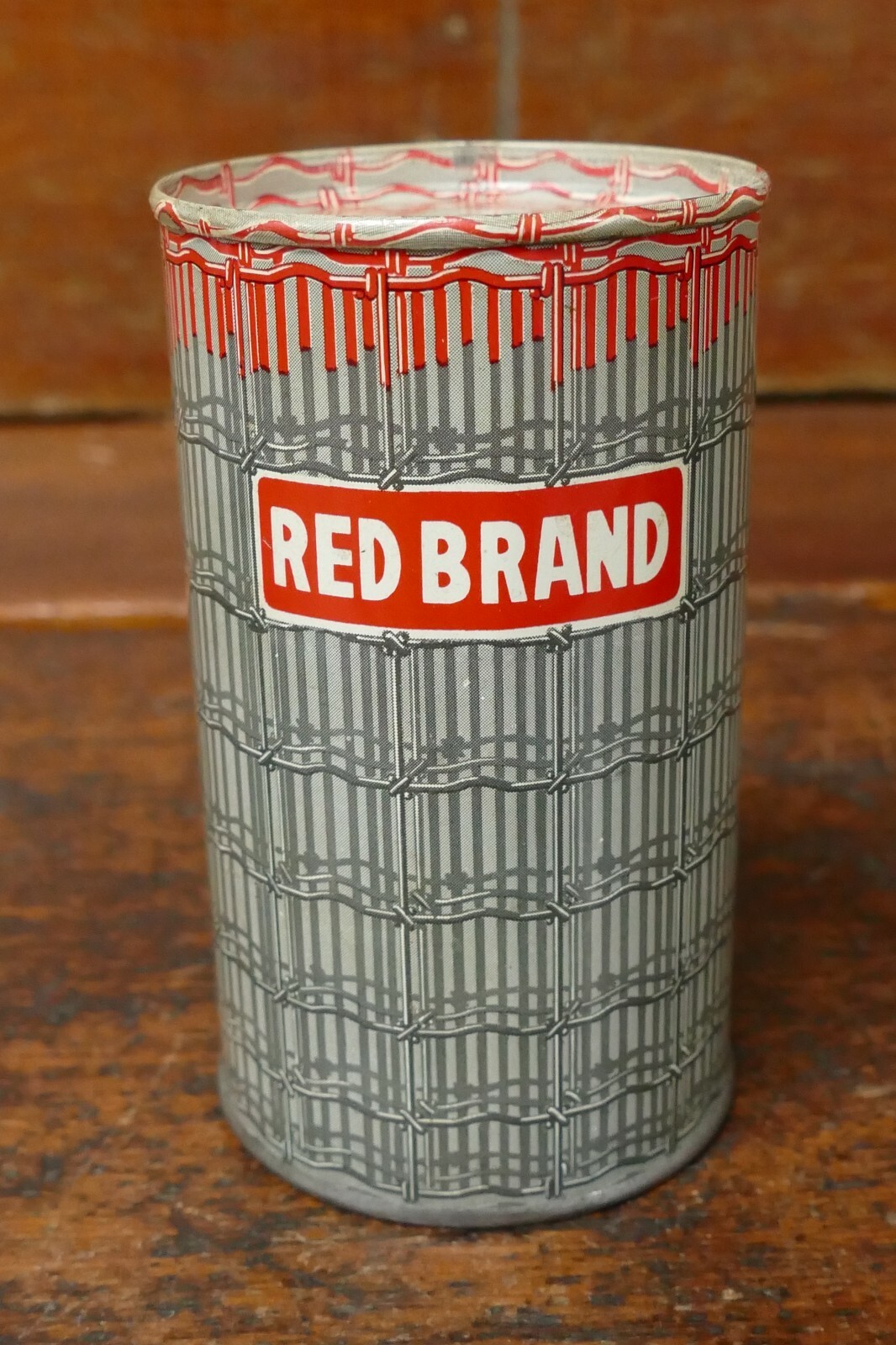 Vintage 1950s RED BRAND Barbed Wire – Wire Fence Promo Advertising Tin Coin Bank