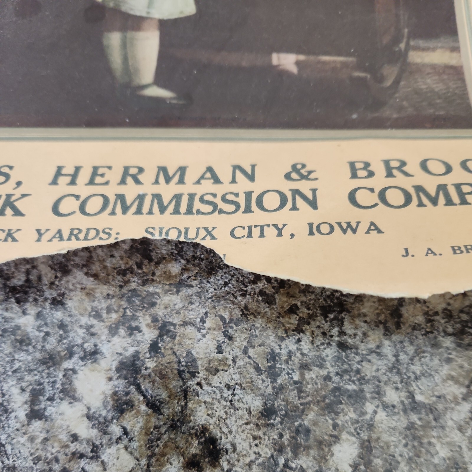 Vintage Vickers Herman Brooks Live Stock Commission Sioux City Iowa Calendar Top