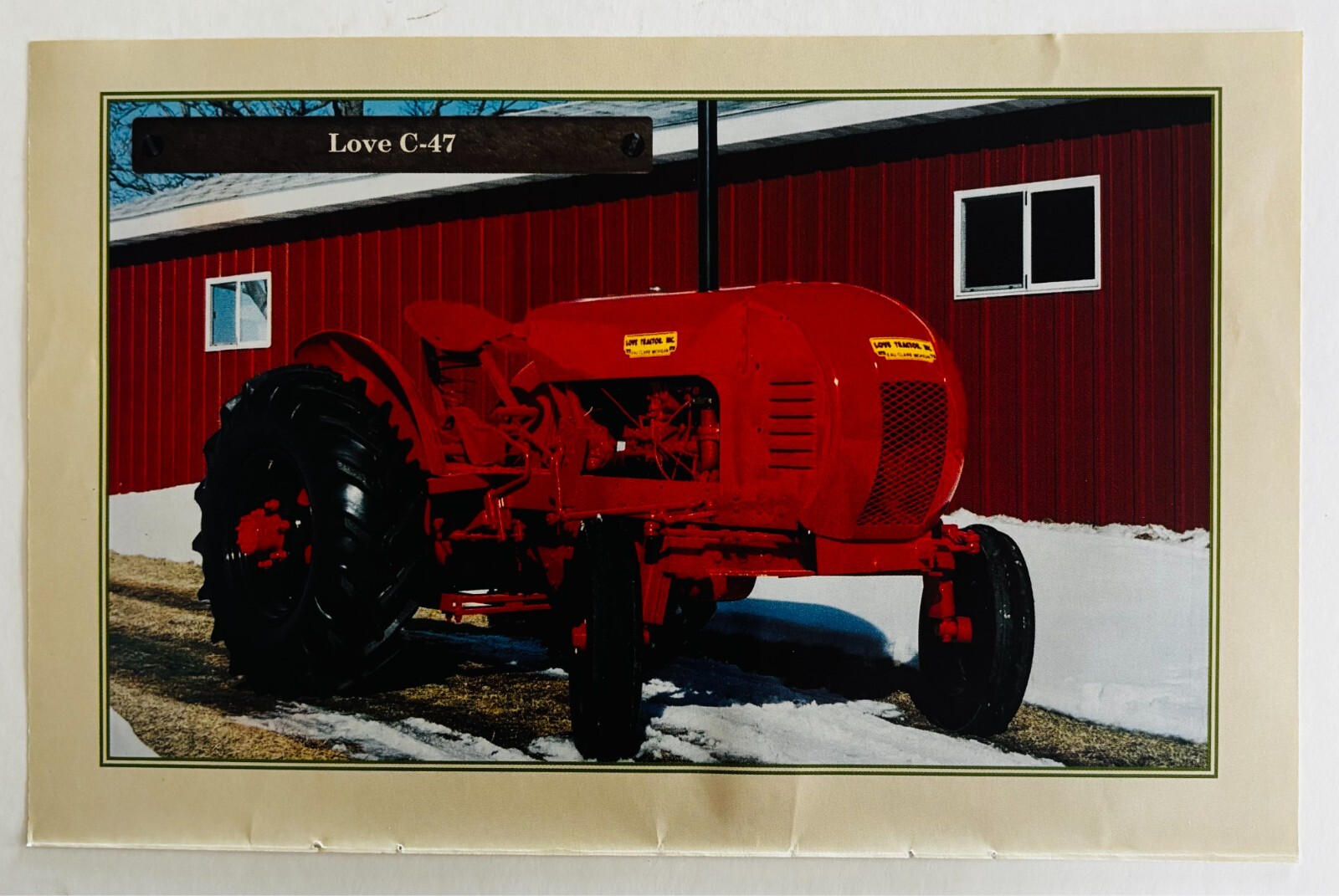 1947 Love C-47 Antique Tractor 1970-80s Book Print Agriculture Farming C80B