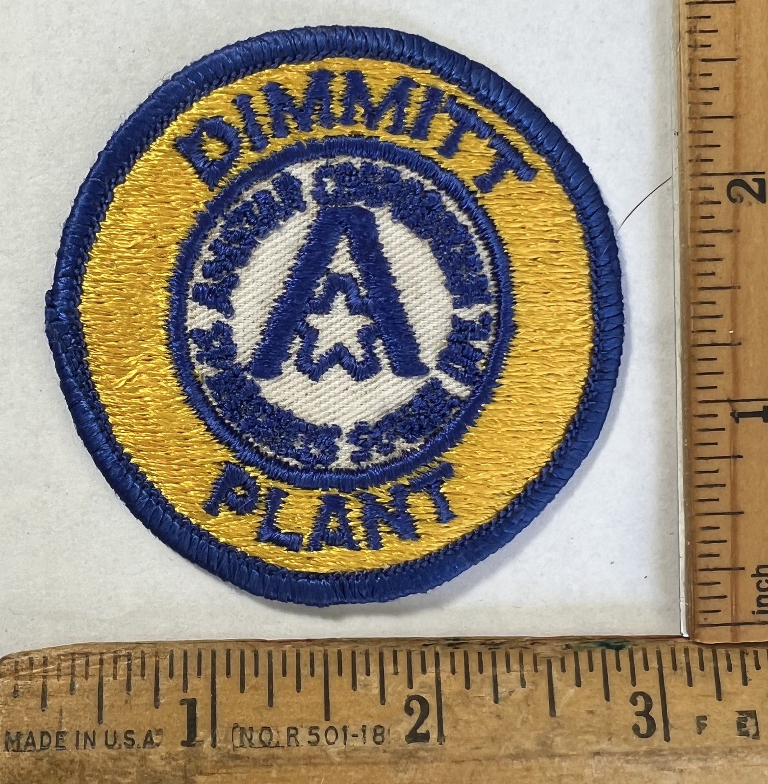 Vintage Amstar Corporation Dimmitt Texas Plant Logo Patch Sugar Division As Is