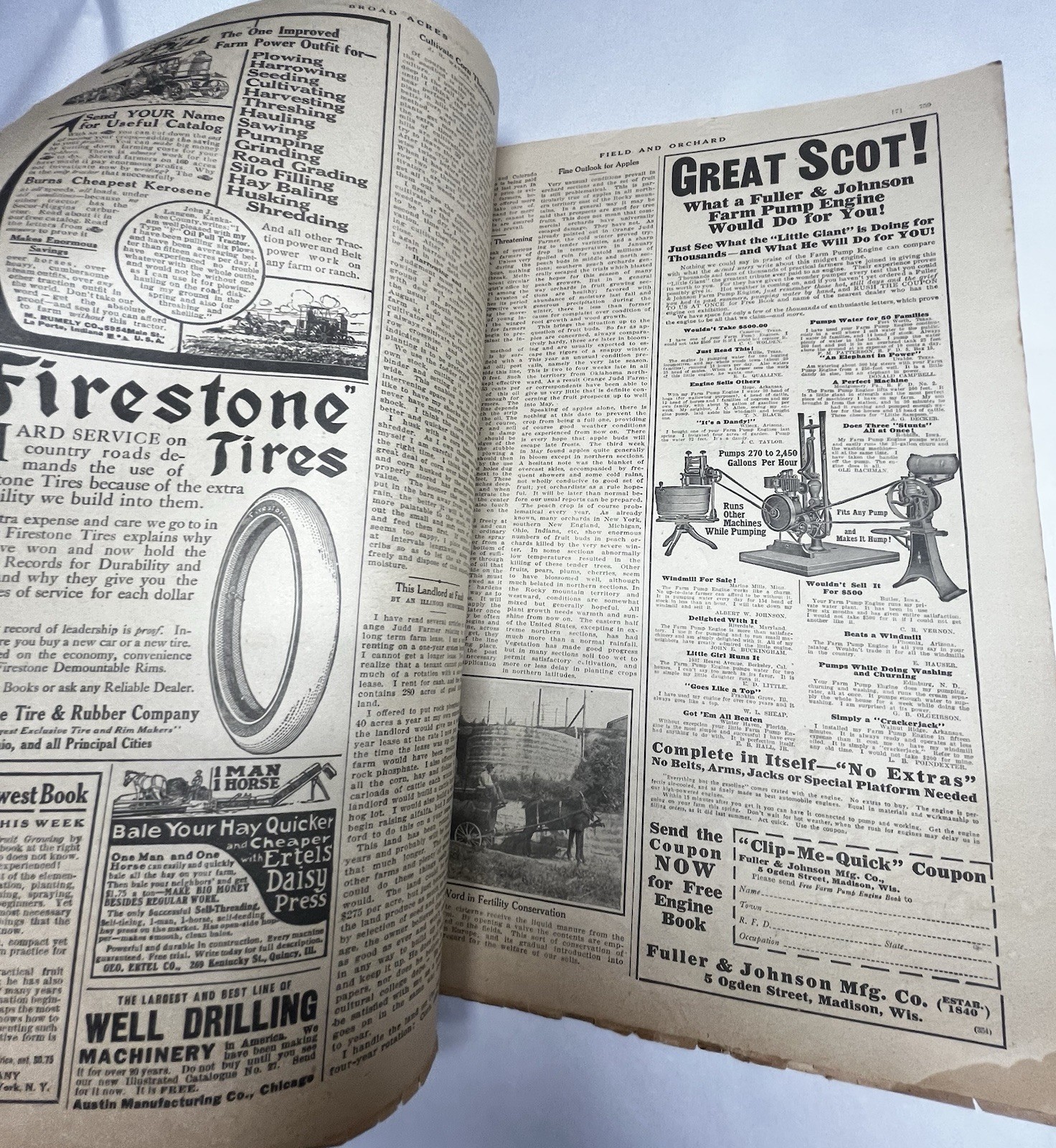 Antique Orange Judd Farmer Newspaper Magazine Lot Of 4 Advertising 1907-13
