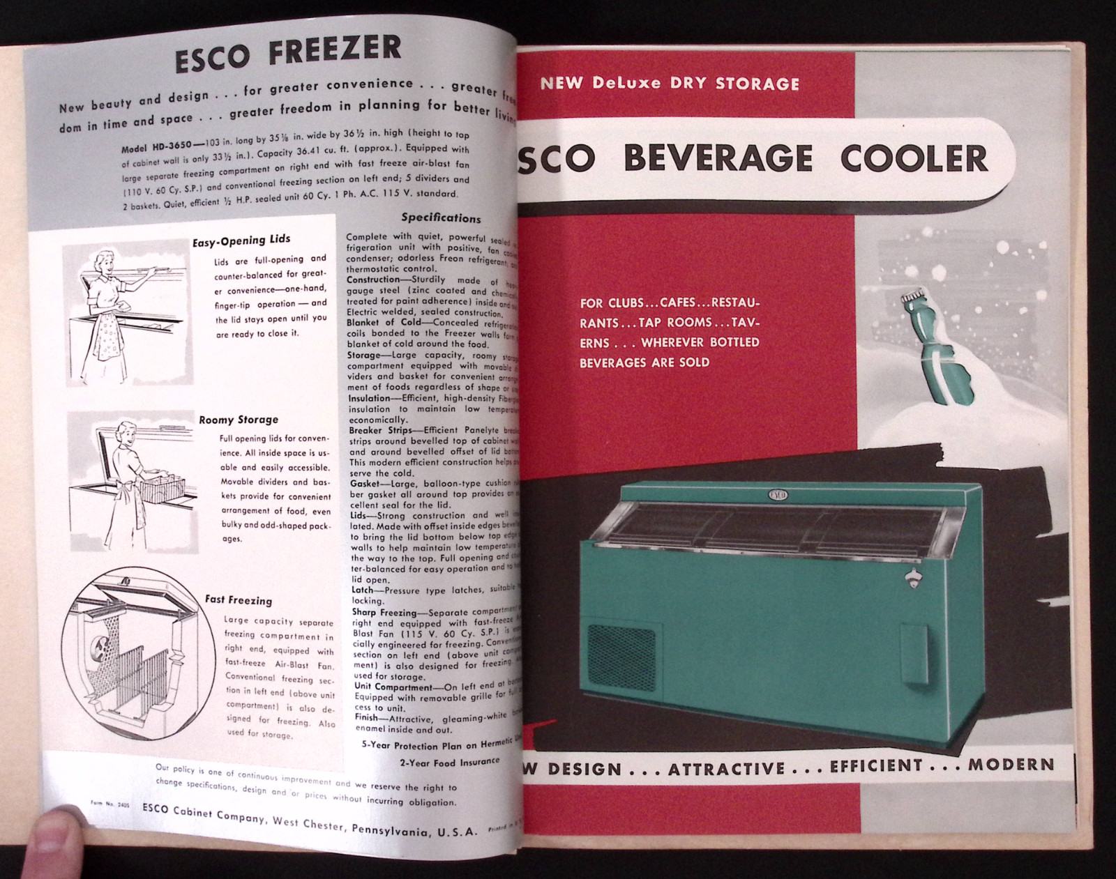 Esco Tops Thermally Freezers Milk Coolers Refrigeration Dairy Equipment Brochure