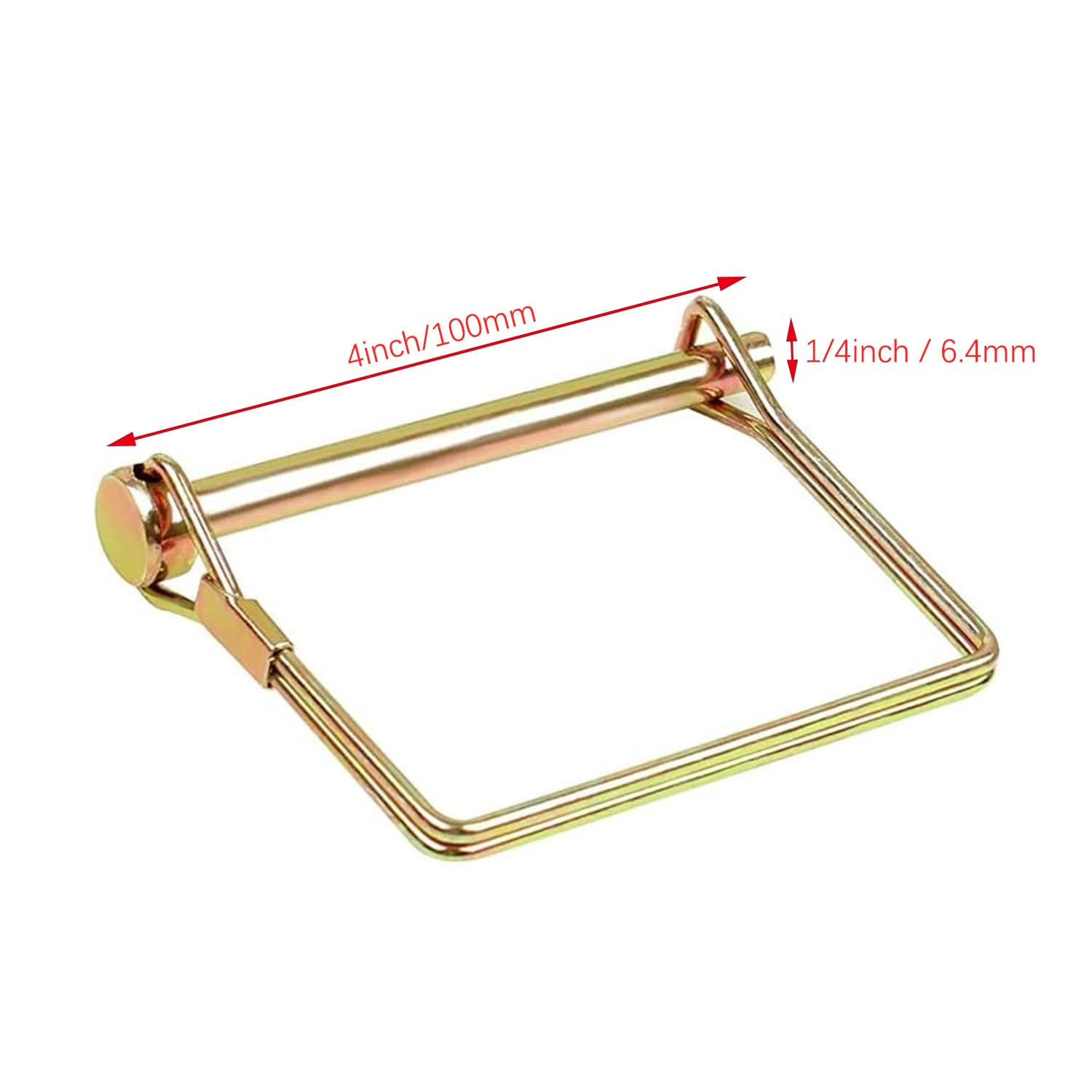 10 Pack 1/4X4 Inch Trailer Coupler Pin Heavy Duty Wire Lock Pin PTO Shaft Lockin