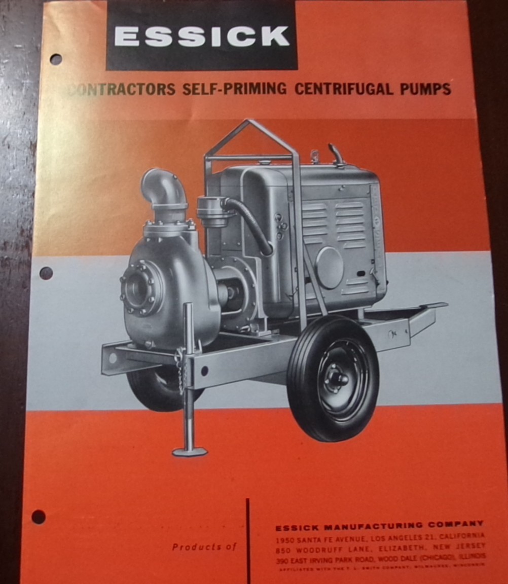 Essick Roller, Pumps Sales/Specifications Brochures 5 items, 1960-1965
