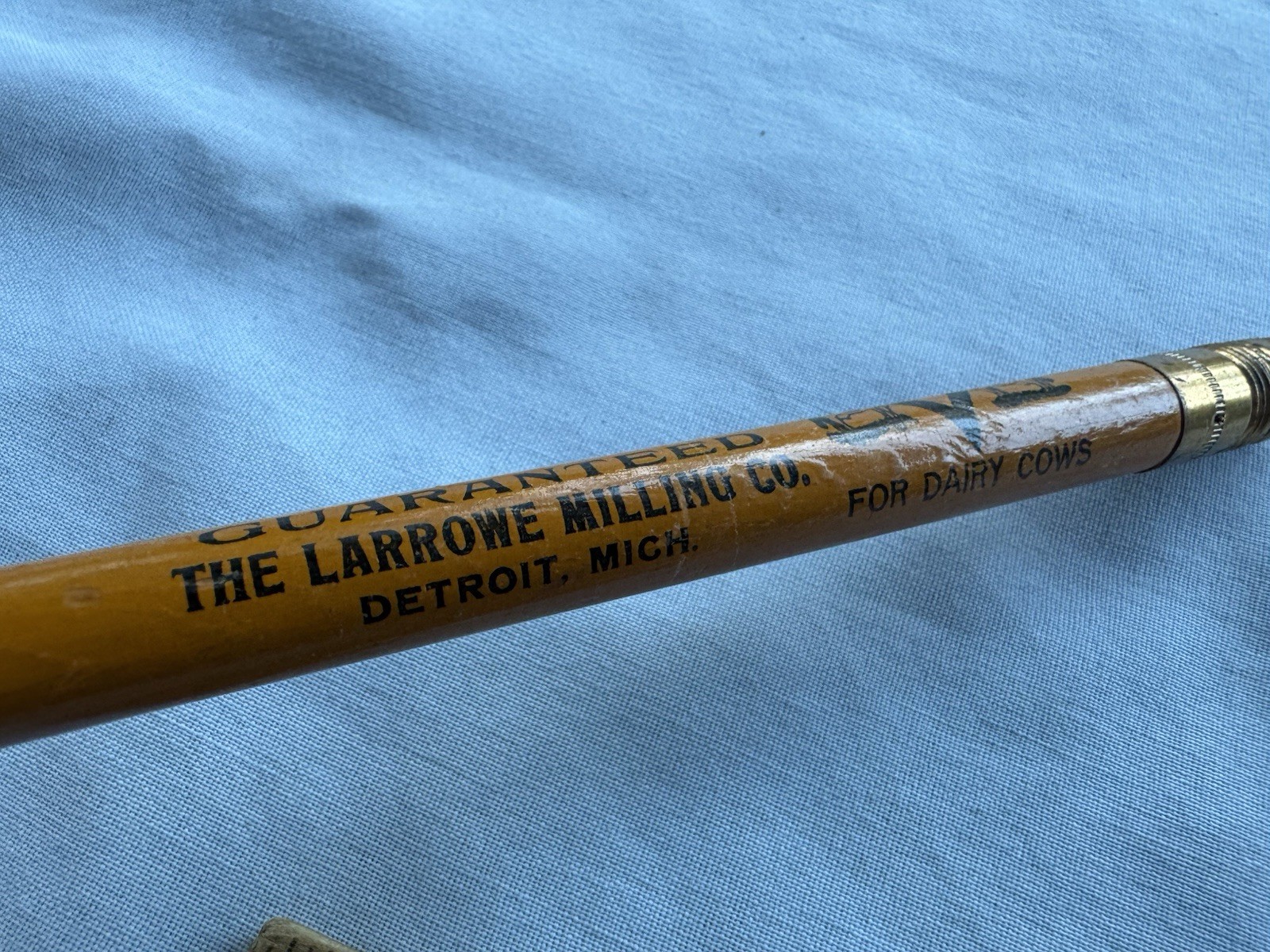 1940&rsquo;s Large Pencil Larro Dairy Cow Larrowe Milling Co Detroit Michigan Farming
