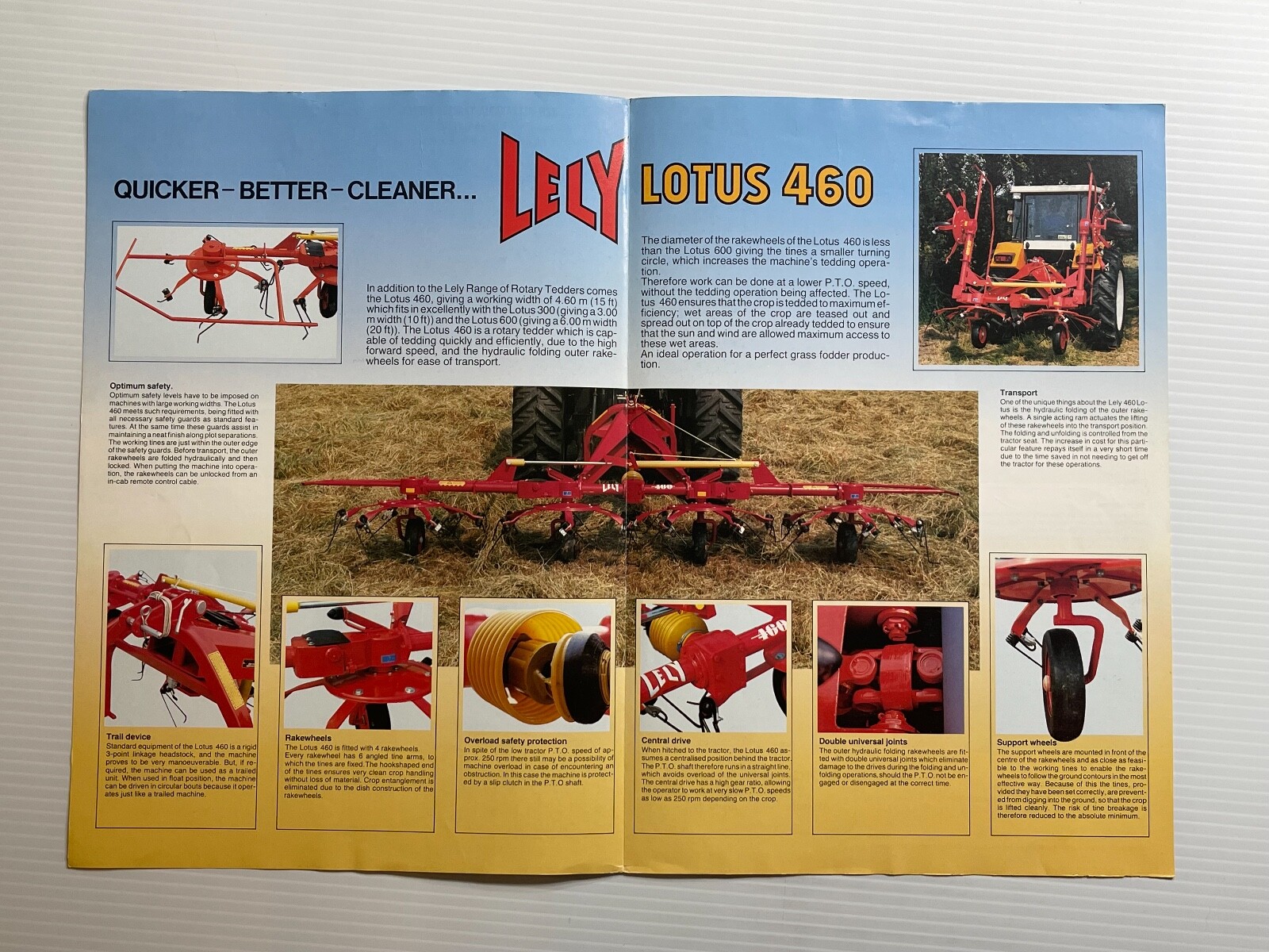 Lely Lotus 460 Rotary Tedder And Windrower Sales Brochure *1970s (Showroom Book)