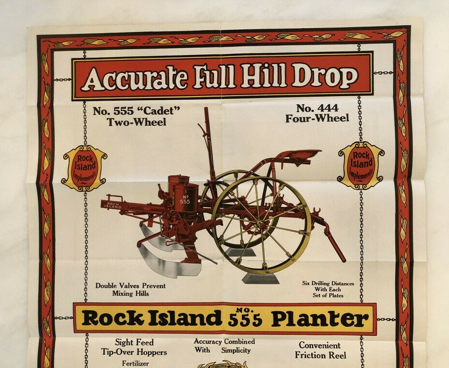 1930 ROCK ISLAND Planter PLOW Co FARM Advertising Antique Brochure POSTER