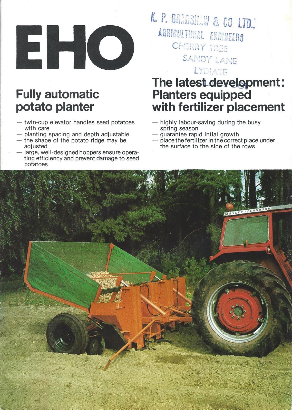 Farm Equipment Brochure – EHO – 240 480 Automatic Potato Planter Finland (F5480)