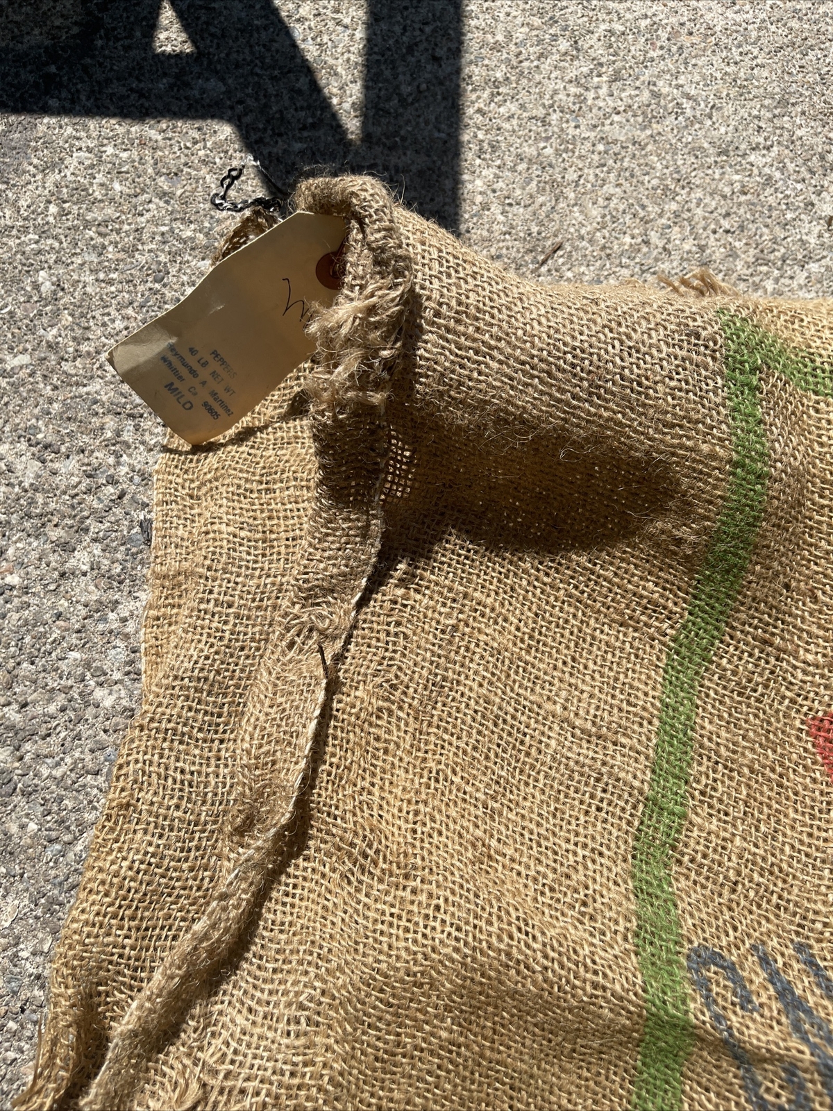 TERRIFIC US NO.1 California Collectible Burlap Sack Charles E. Gilb Co