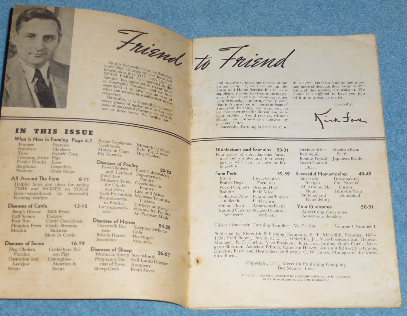 Vintage 1941 Successful Farming Magazine Sampler Promo 52 Pages