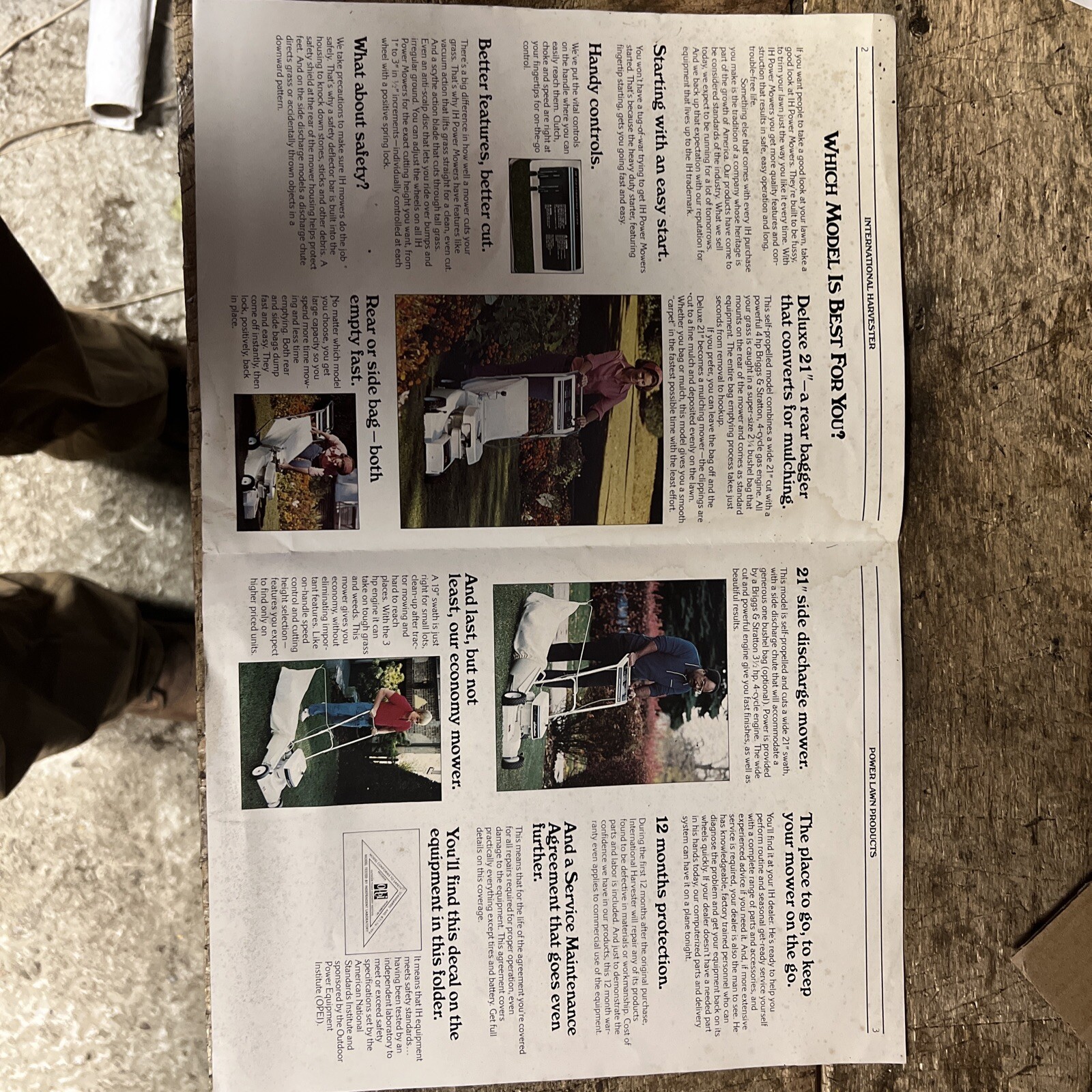 International Harvester Power Mowers Brochure