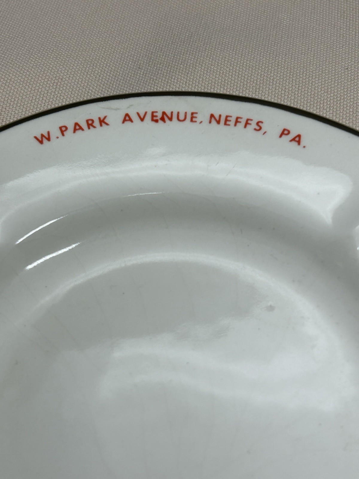 Vintage Neffs Farm Equipment Corp Collector Plate Ashtray Advertising Neffs, PA