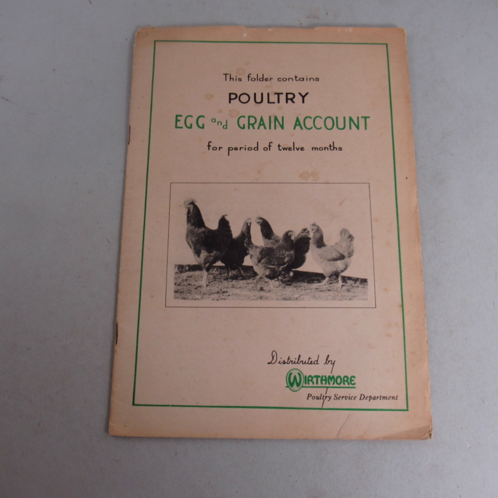 Vintage Poultry Egg & Grain Account Ledger Book Wirthmore 1920-30&rsquo;s