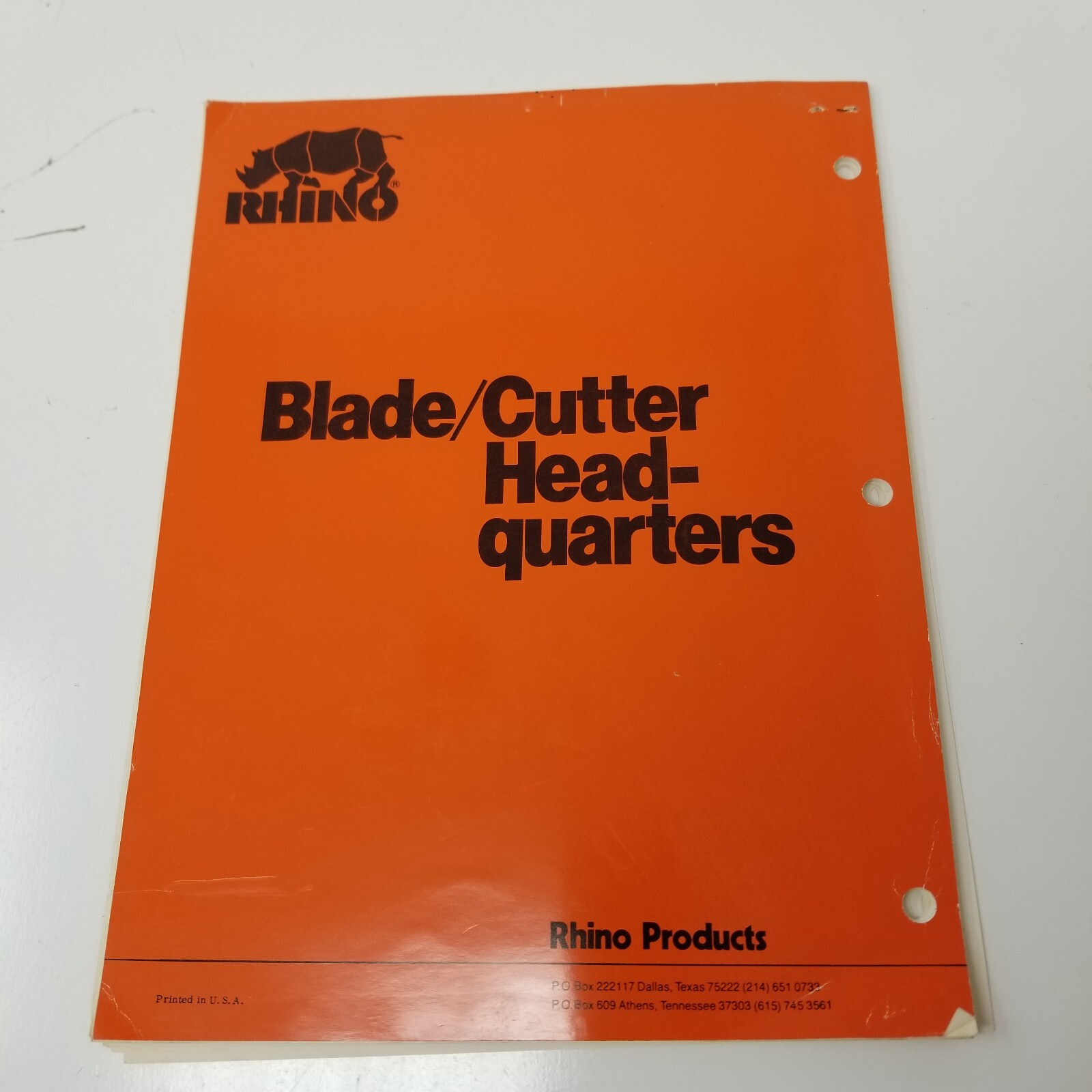 Rhino Mowers Cutters Shredders 1982 Price List Dallas Texas Photos Specs