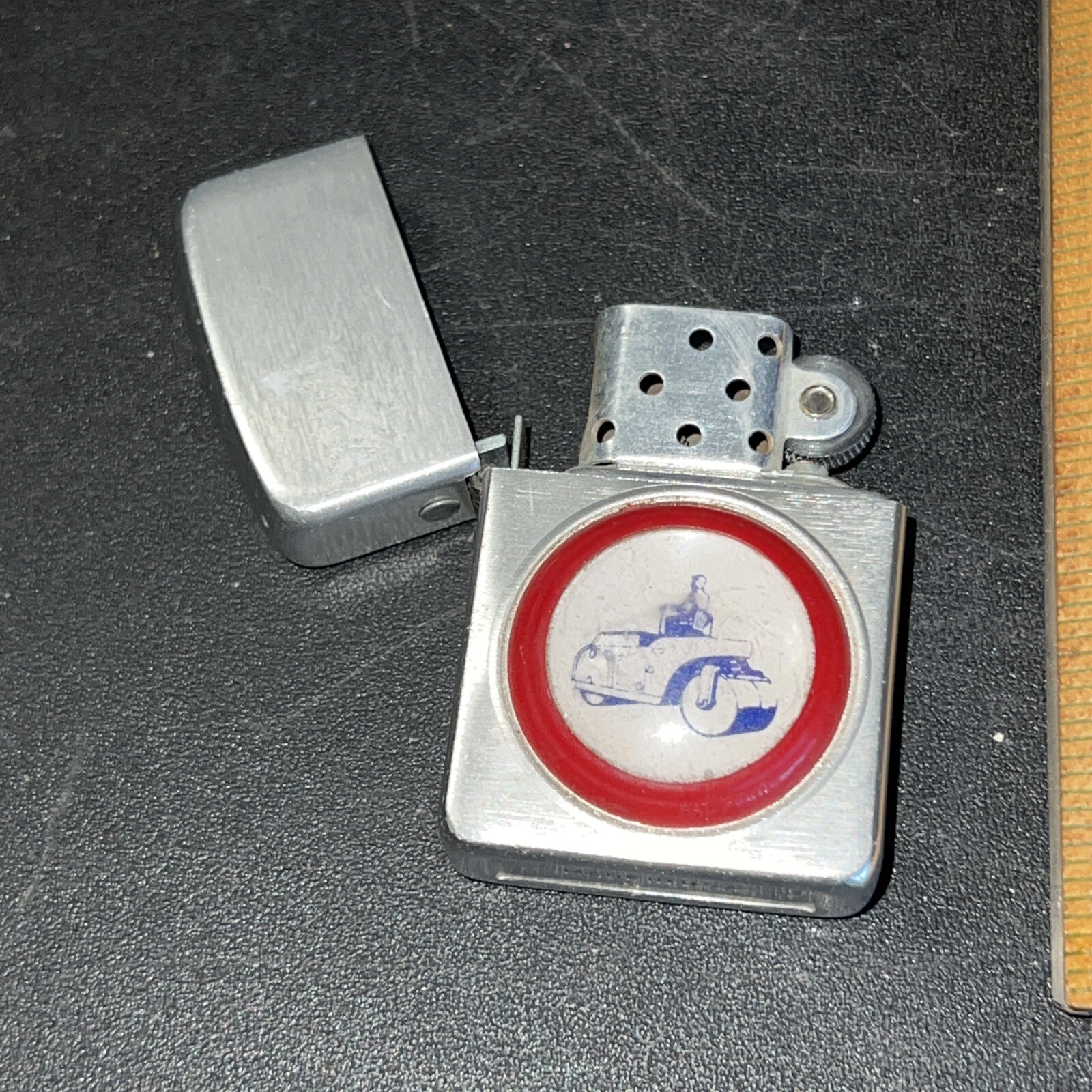 Vntg Early Construction Roller Machine Lighter Rhinehart Paving Shippensburg Pa