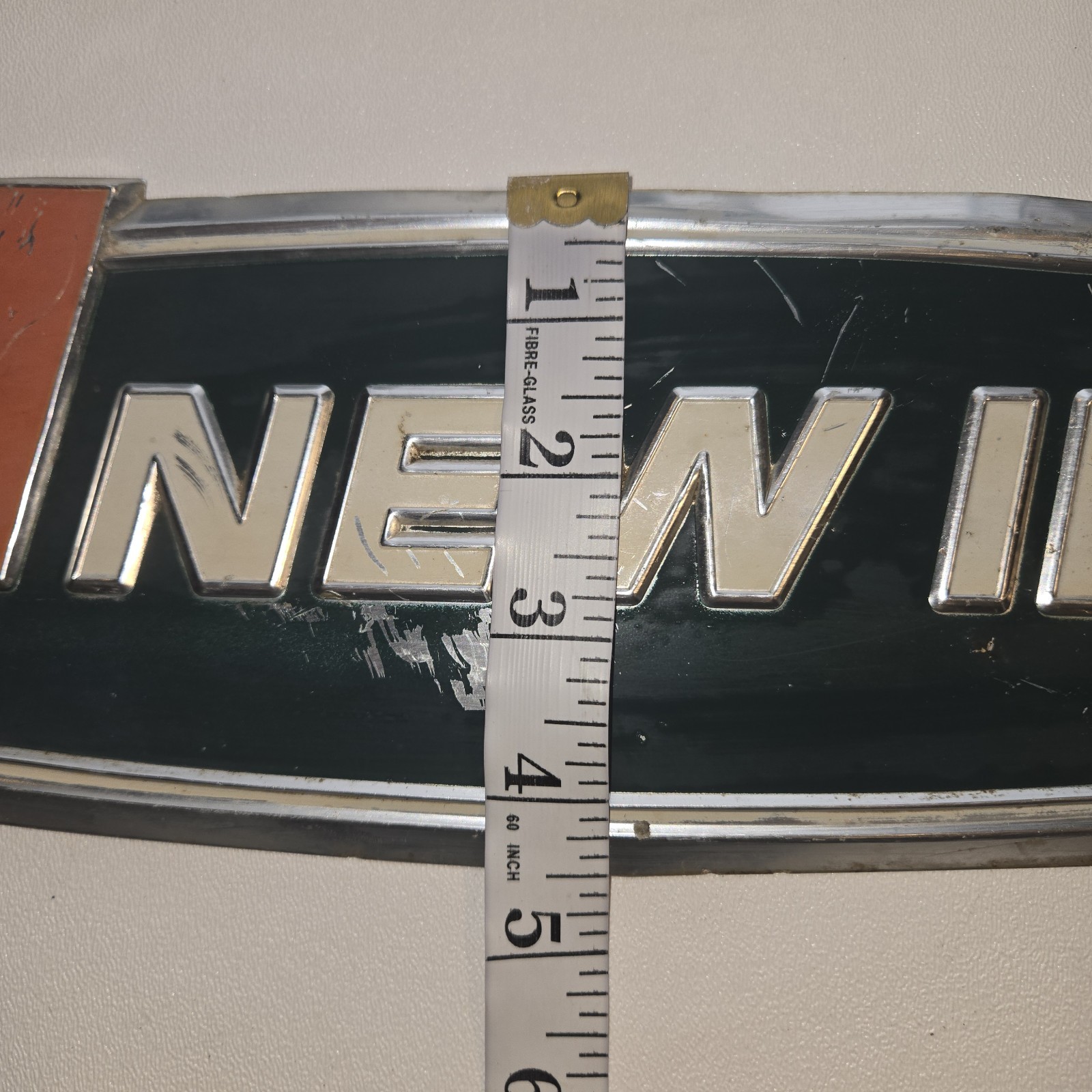 Vintage AVCO New Idea Tractor Emblem Badge Farm Equipment Sign Metal Plate Tag