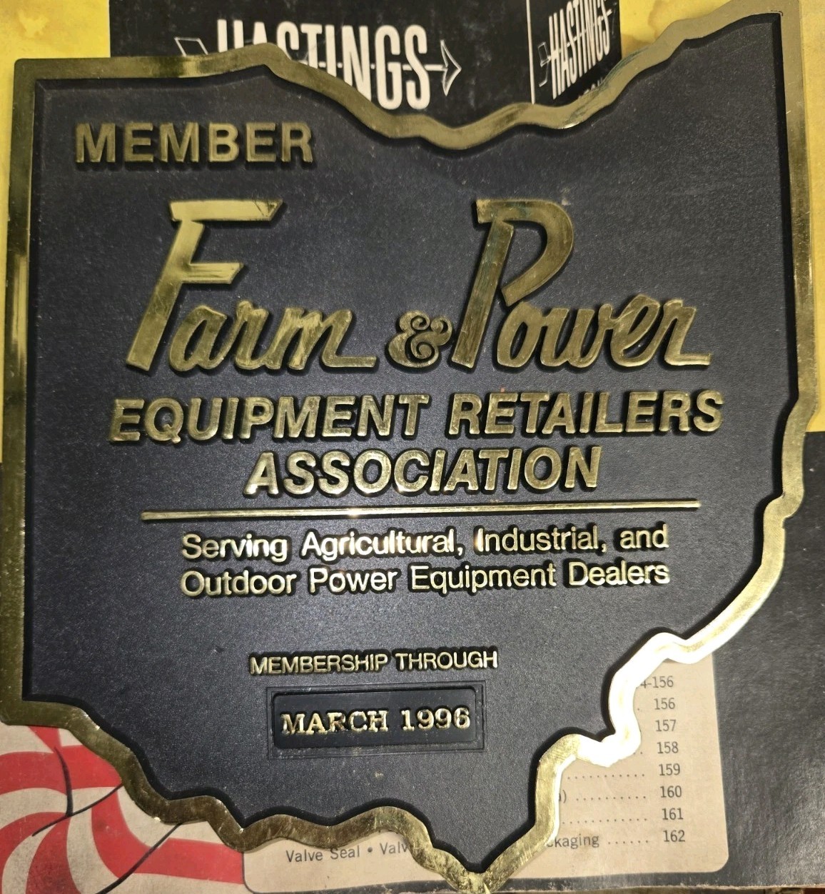 FARM AND POWER EQUIPMENT RETAILERS ASSOCIATION MEMBERSHIP 1996 WALL SIGN OHIO
