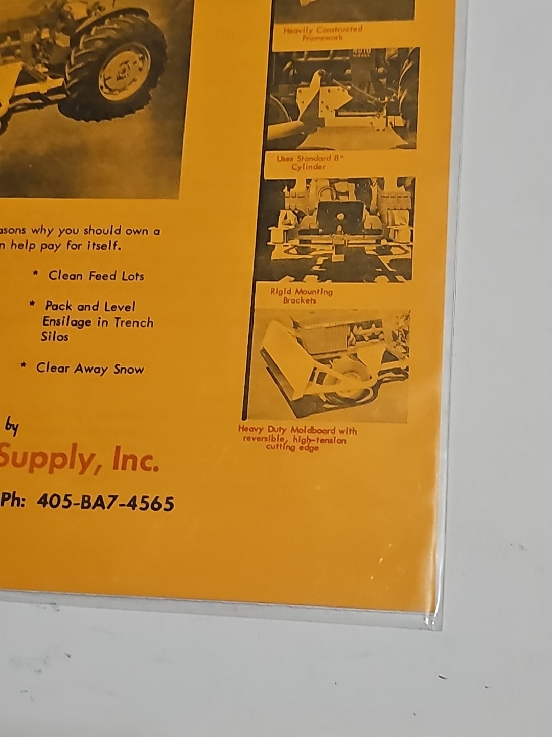 Vintage Waldon Farm Tractor Bulldozer Sales Ad Sheet