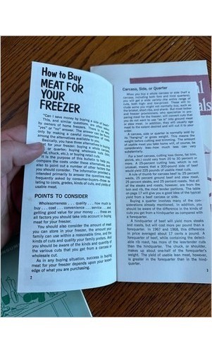 USDA Home & Garden Bulletins 1970s – Meat Freezing & Nutrition – 7 Pamphlets