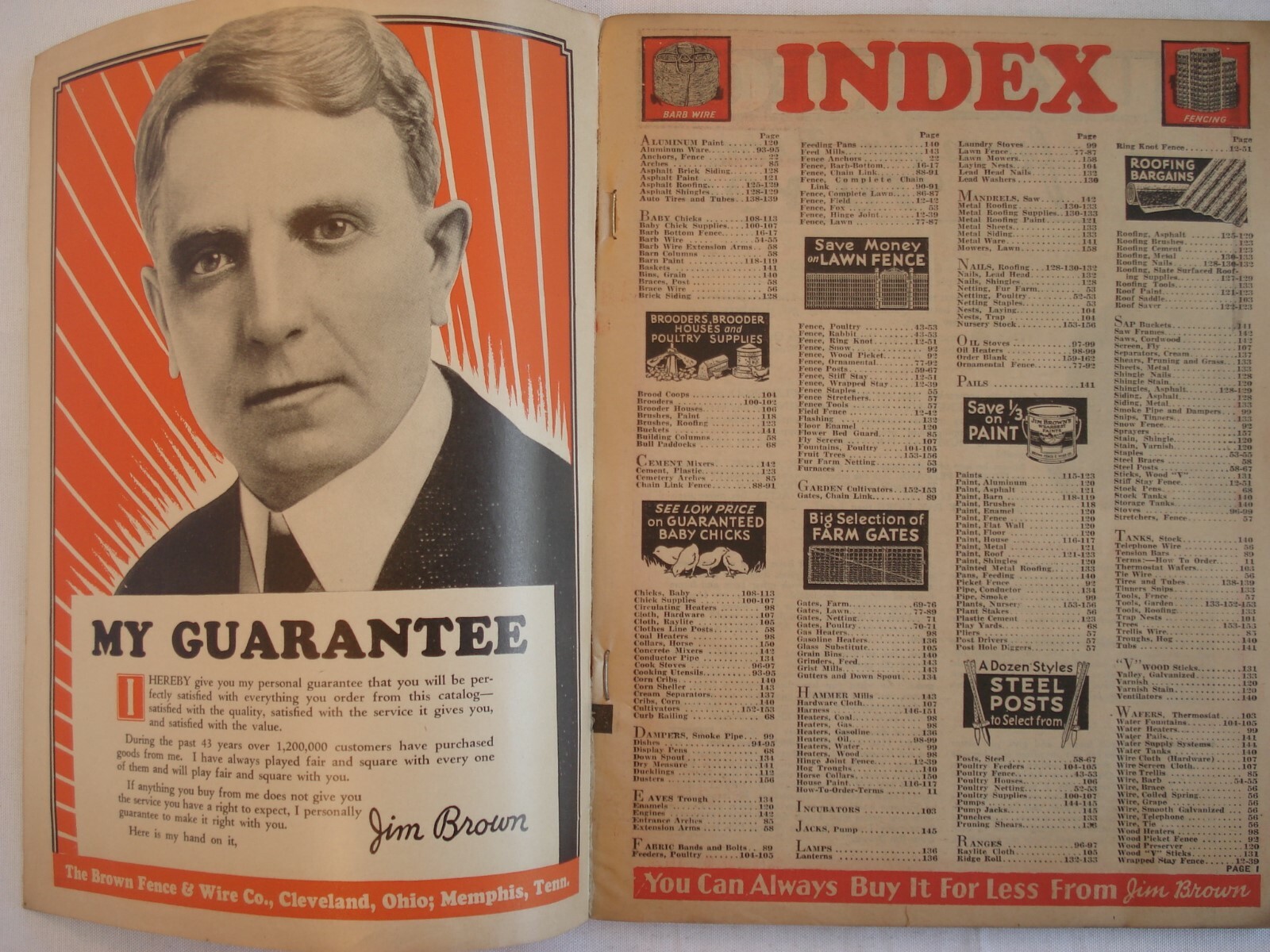 1932 CATALOG BROWN FENCE & WIRE AGRICULTURAL FARM POULTRY