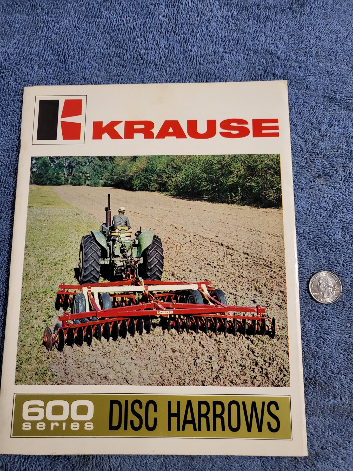 1967 Vintage BROCHURE Krause Field Disc Harrow 600 Series, John Deere tractor