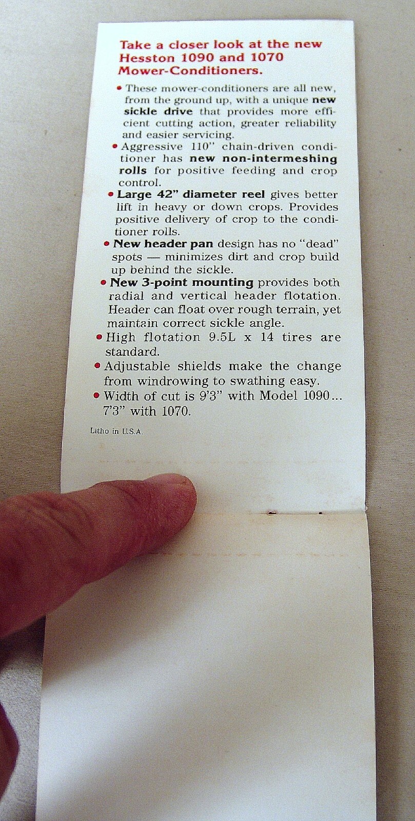 Vintage Hesston Corporation May 1978 Pocket Note Pad – UNUSED!