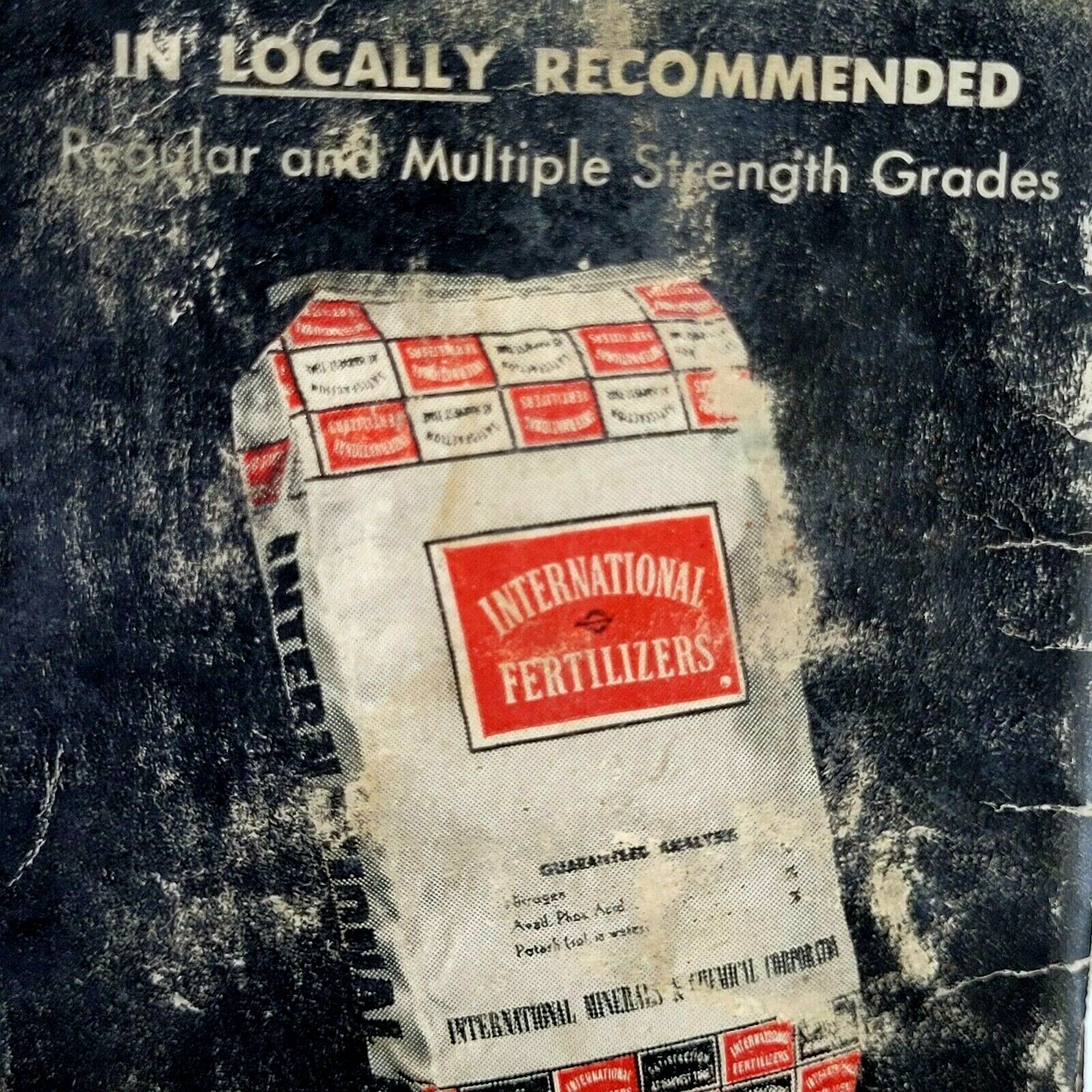 1956 International Fertilizers Pocket Calendar & Notepad Chicago Mason City Iowa