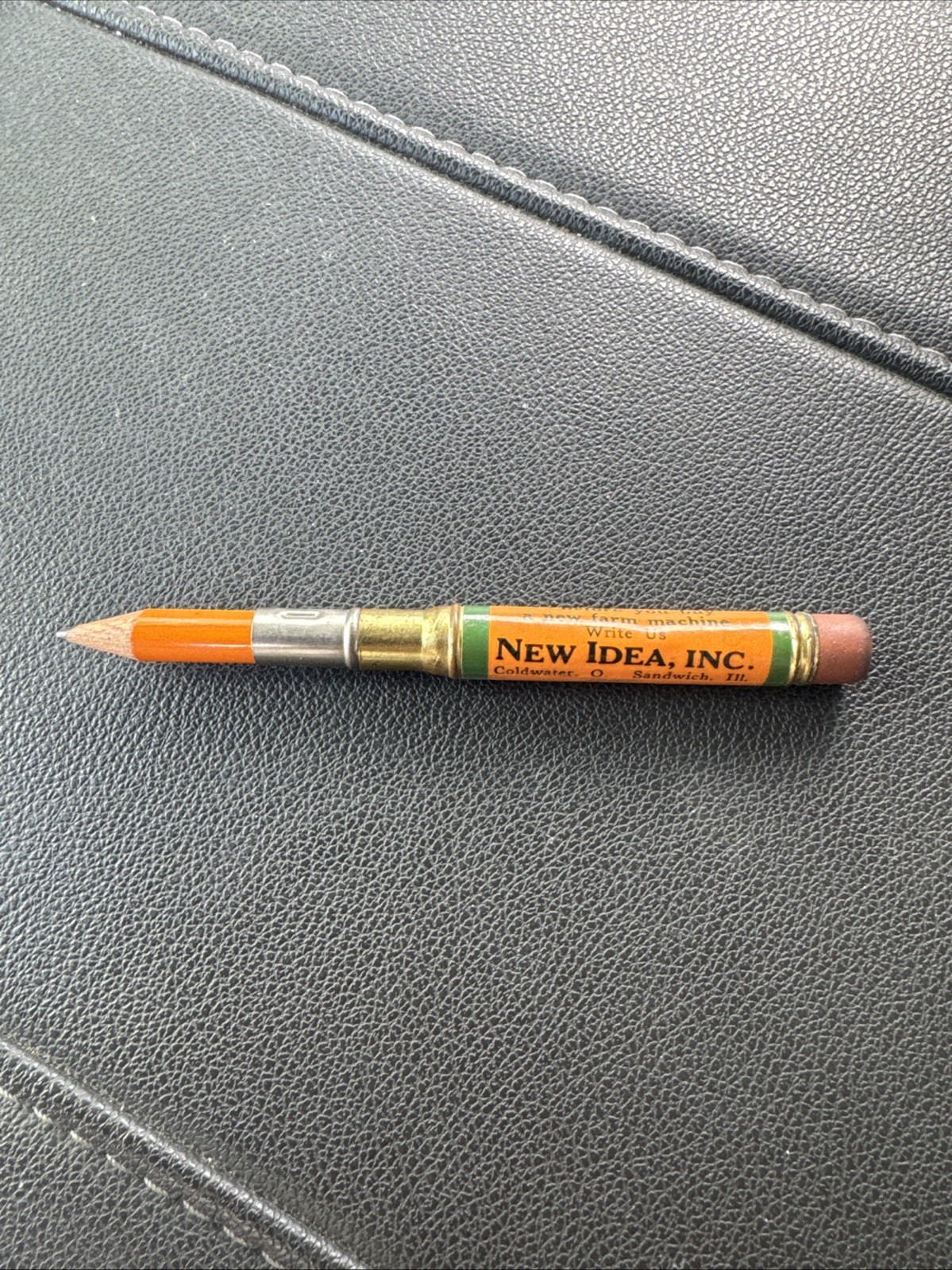 Vintage NEW IDEA FARM EQUIPMENT BULLET PENCIL Advertising Sandwich Illinois