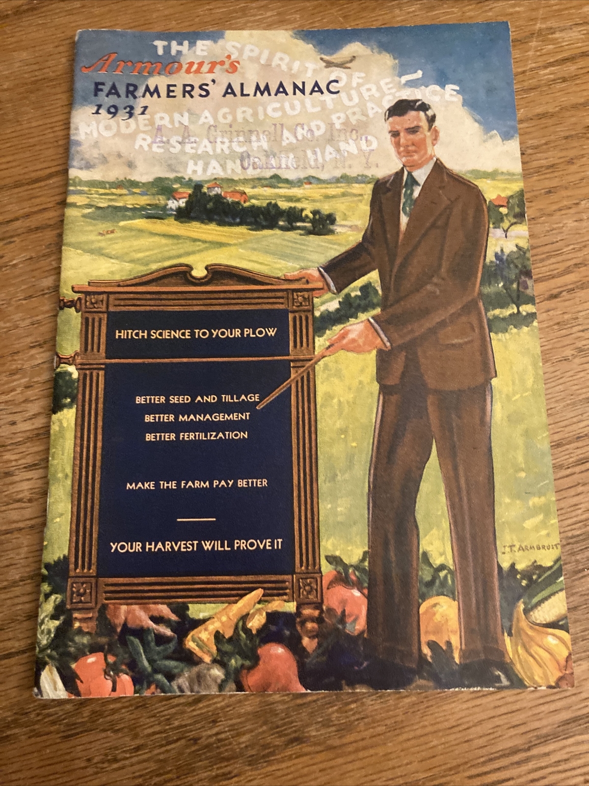 Armour’s Farmer’s Almanac 1931 Agriculture Dairy Milk Seed Harvest