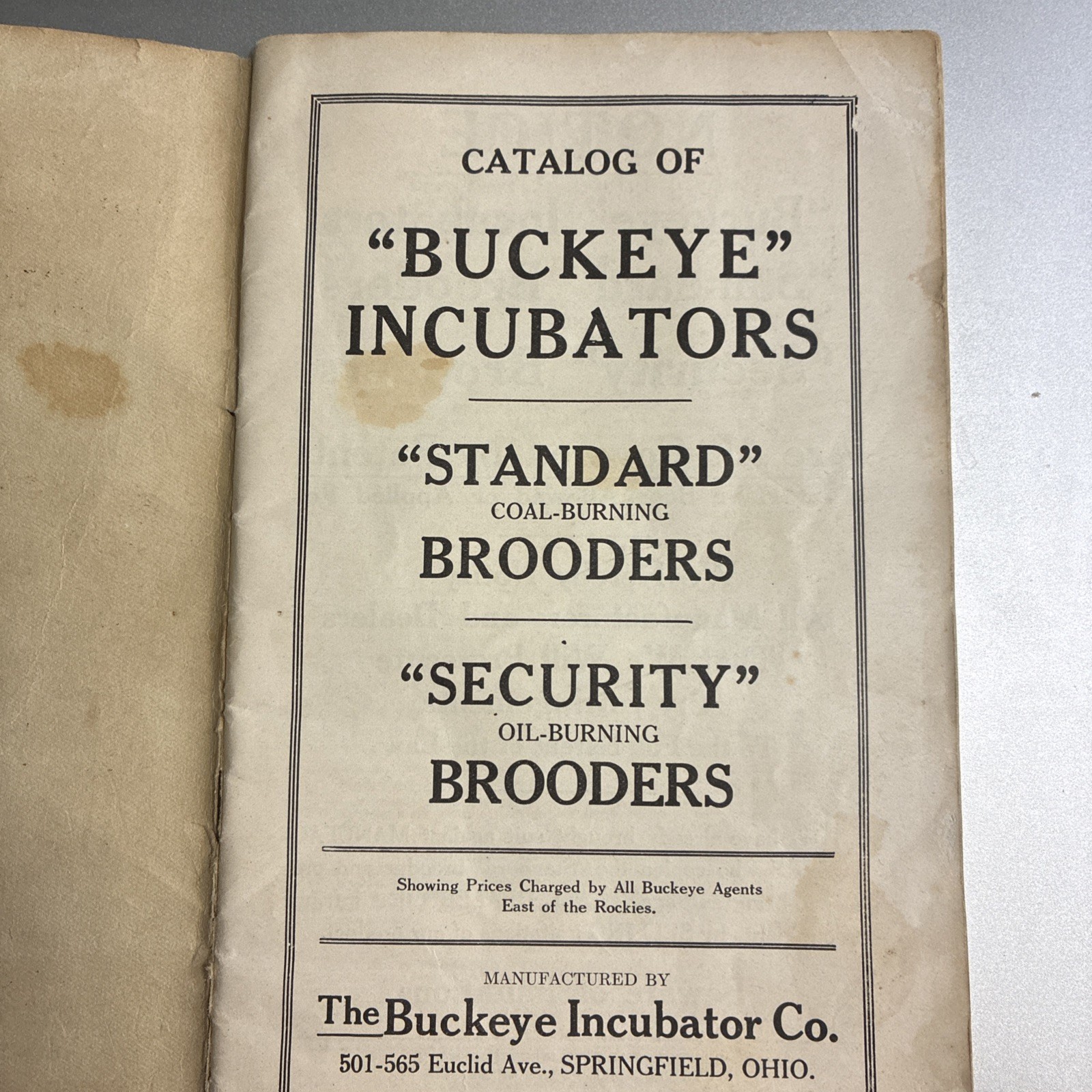 1916-1917 Buckeye standard Incubators Salesman Booklet